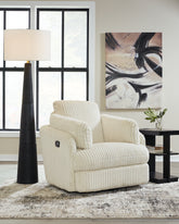 Warmstead Furniture - Ashley Furniture - Tie-Breaker Living Room - Swivel Glider Recliner / Fog - 9490361